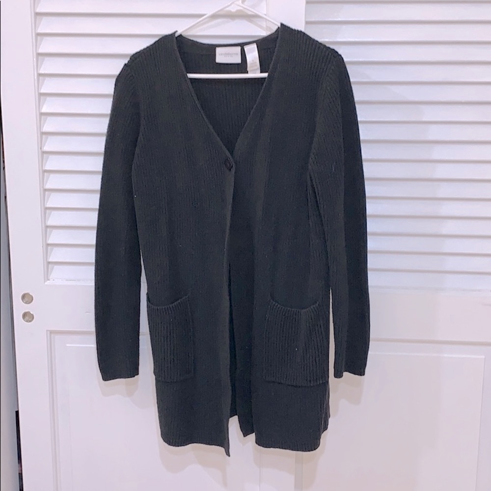 Black cardigan